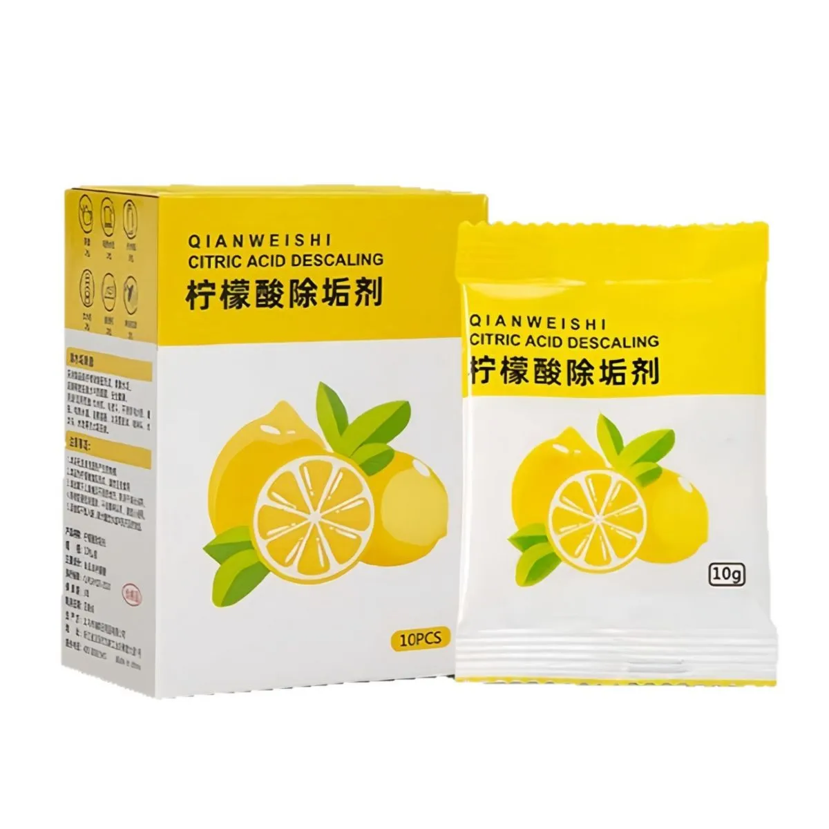 Food Grade Citric Acid Descaler – Removes Hard Water Scale from Electric Kettles & Home Tea Kettles – Household Cleaner