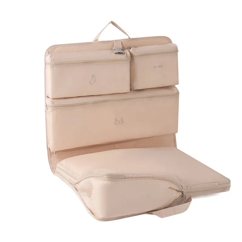6-in-1 Packing Cubes Set – Portable Large Capacity Storage Bags for Underwear & Pants – Travel Organizer for Suitcase, Business Trip Luggage Storage & Sorting