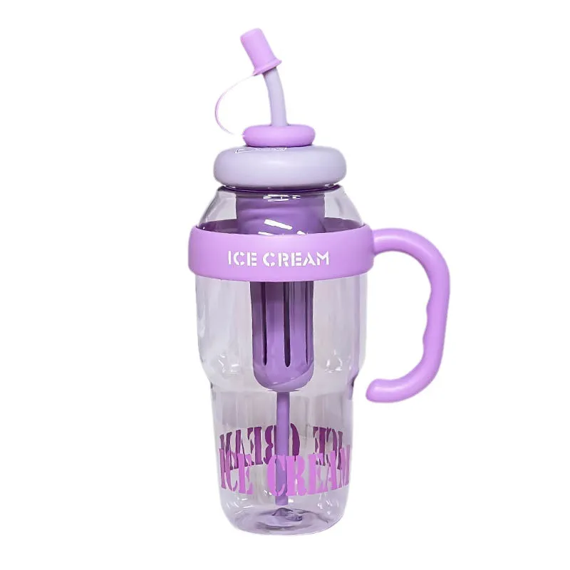 Large Capacity Fitness Plastic Tumbler with Straw – New Style “Lucky Belly Cup” – Cute Design High Appearance, Ice Keeper Cup for Gym, Sports & Daily Use