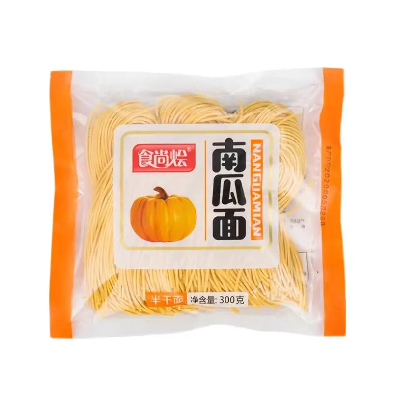 Semi-Dried Fresh Pumpkin Noodles – Quick-Cooking Bagged Instant Noodles, Soft & Hydrated – Healthy Main Meal, Non-Fried & Convenient