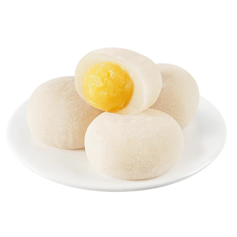 Sticky & Chewy Durian Daifuku Mochi – Snow Skin Mochi (Yukimi Daifuku) with Bursting Lava Center, Frozen Glutinous Rice Ball Dessert