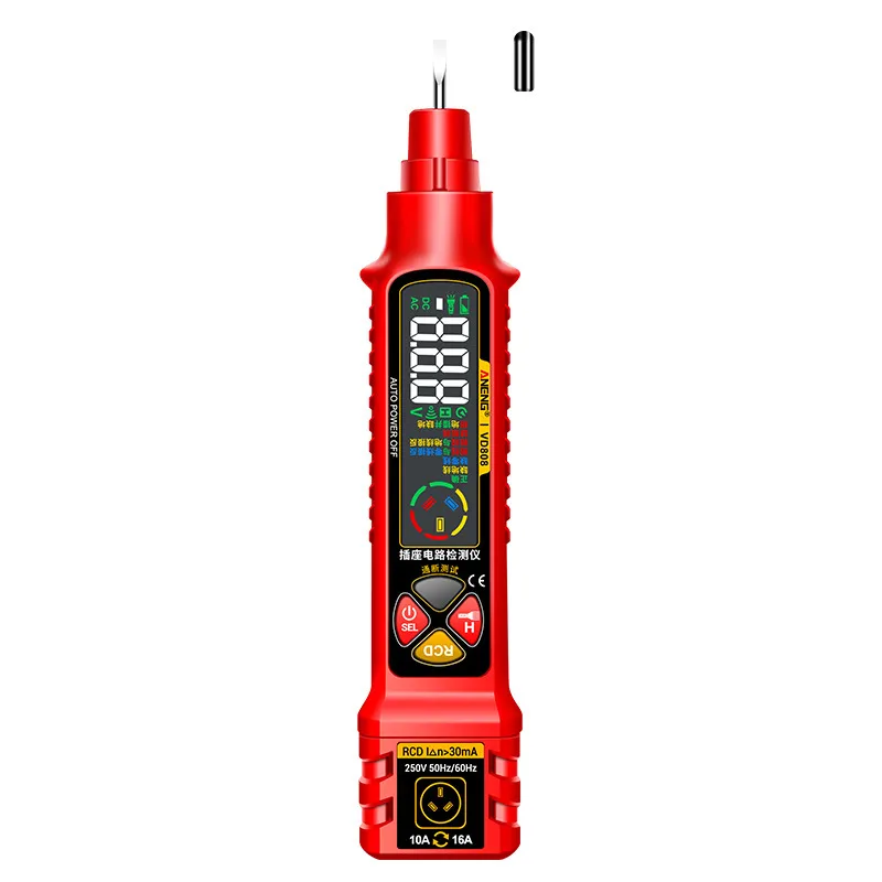 Electrical Tester Kit – Non-Contact Voltage Detector with Digital Display & Phase Rotation Tester, Multi-Function Socket Tester for Continuity & Leakage Detection