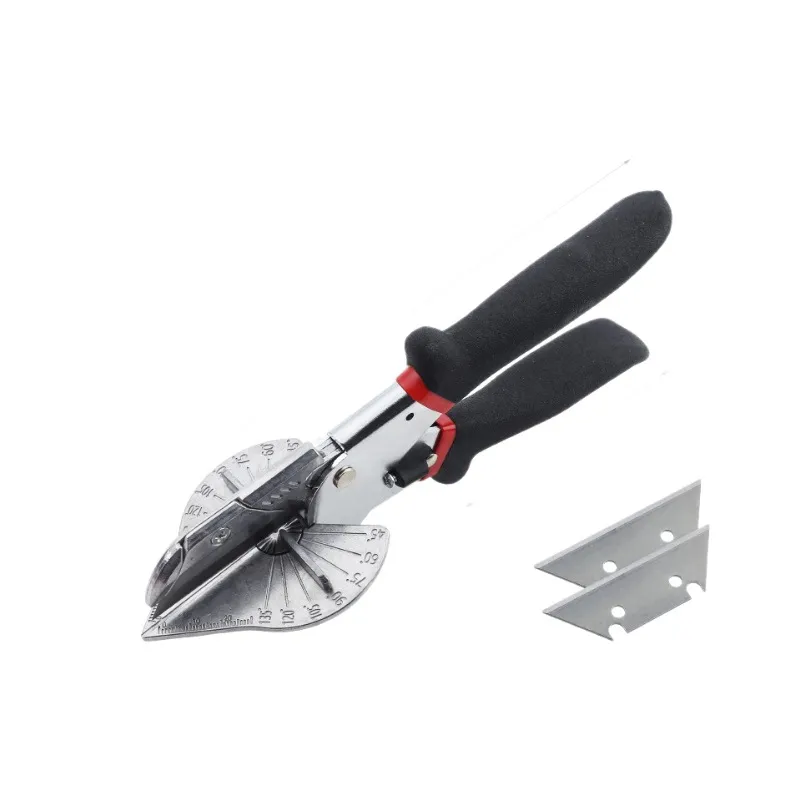 Electrician Duct Scissors with 45° Angle Cutting – Multi-Function Miter Shears for PVC Trunking & Cable Trays, 90° Corner Scissors for Woodworking & Wiring