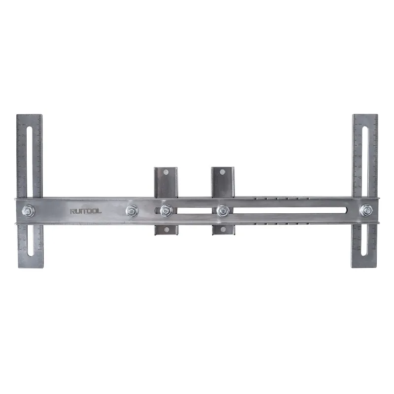 Closet Rod Installation Positioning Jig – Flange Base Hole Drilling Locator, Woodworking Drill Guide Template for Mounting Hanging Rod Brackets