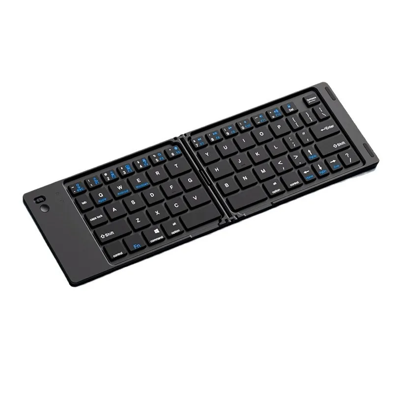 Tri-Fold Bluetooth Keyboard with Touchpad – Wireless Folding Keyboard for Laptop, PC, Tablet, Phone, USB-C Rechargeable, Multi-Device