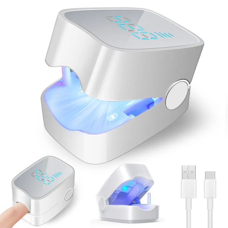 Rechargeable UV Nail Fungus Treatment Lamp – Portable Light Therapy Device with Infrared & Blue Light, 7-Minute Auto-Shutoff for Damaged Toenails & Fingernails