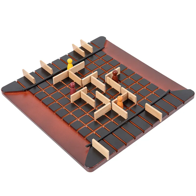 Quoridor Strategy Board Game – Maze and Wall Building Game for Adults, Students & Families, Educational Brain Teaser, 2-4 Players, Award-Winning Abstract Game