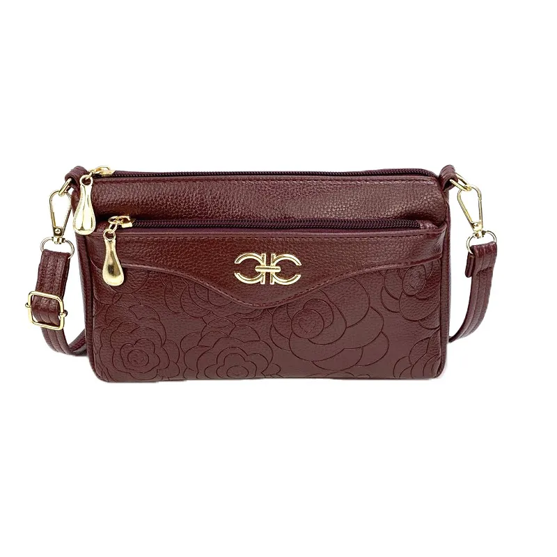 Women's PU Leather Shoulder Bag, Red Plaid Pattern, Large Capacity, Trendy Mom Purse, Instagram Style Crossbody Handbag