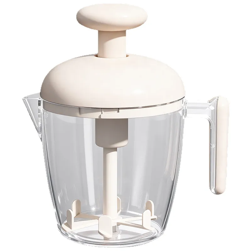 Multi-Function Press-Type Egg Beater Cup – Manual Whisk for Eggs, Cream, and Batter, Large Capacity Mixing Container, Ideal for Home Baking and Cooking