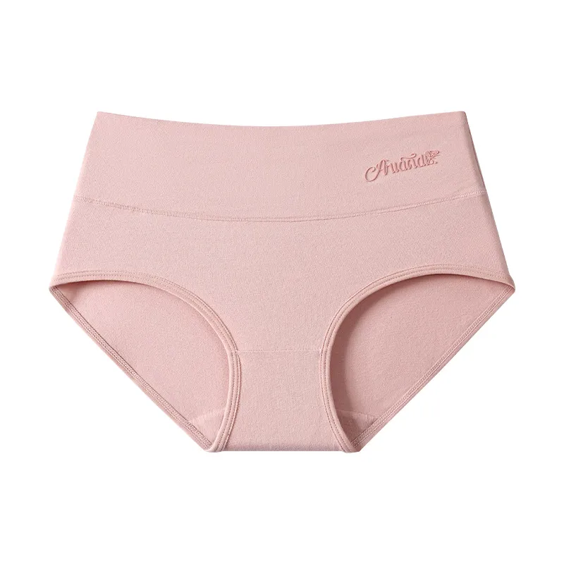 Plus Size High-Rise Cotton Gusset Briefs for Women — Tummy Control, Printed, European-American Design, Cute Style for Teens & Curvy Ladies