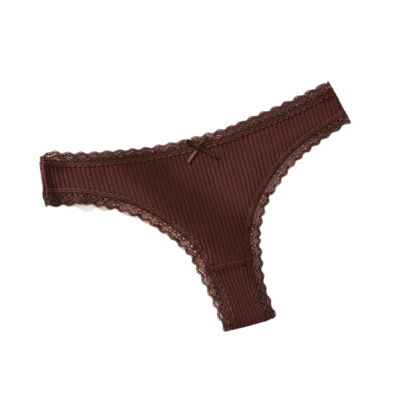 Ladies' Lace Bowknot Thong Underwear, Sexy Women's G-String Alternative, Elegant Panties