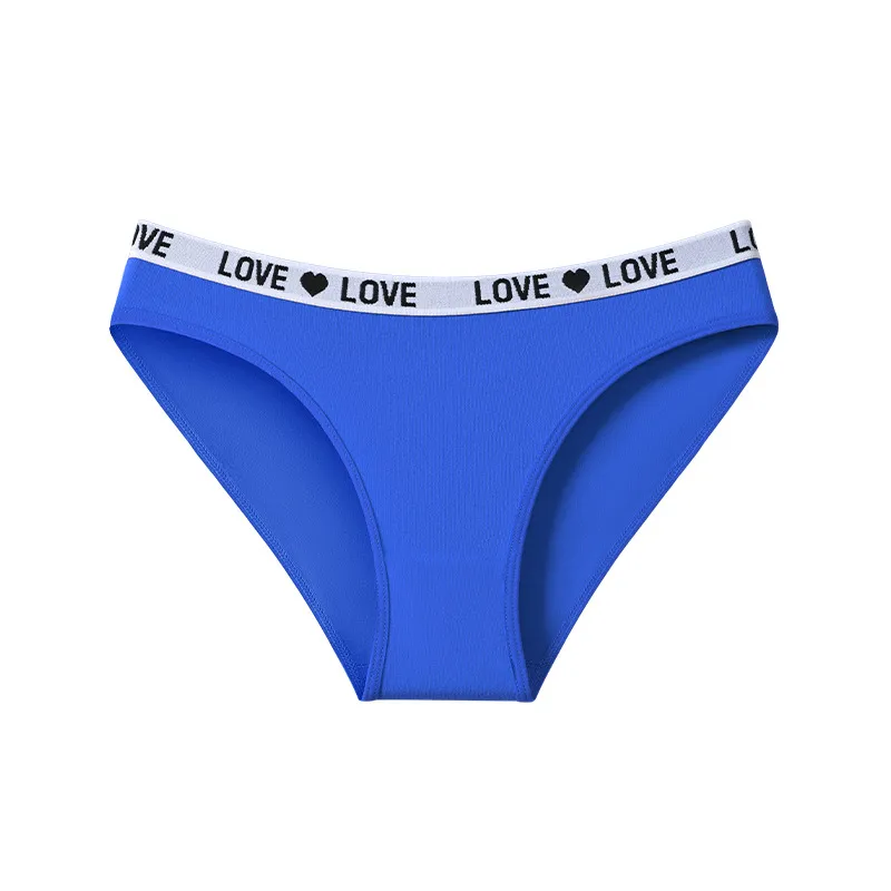 Women's Sexy Letter-Print Low-Rise Seamless Triangle Briefs — Cotton, Sporty Style