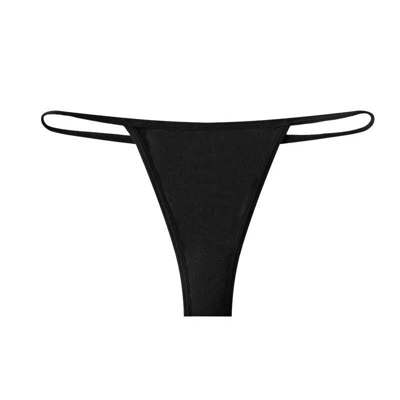 Ladies' Solid Color Ultra-Skimpy Thong Underwear, 75D Milk Silk Micro Brief, Sexy G-String