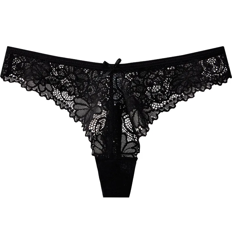 Sheer Lace-Trim Thong for Teens — Sexy New Style, Breathable, Low-Rise, Peach-Butt Lifting, Mesh Detail