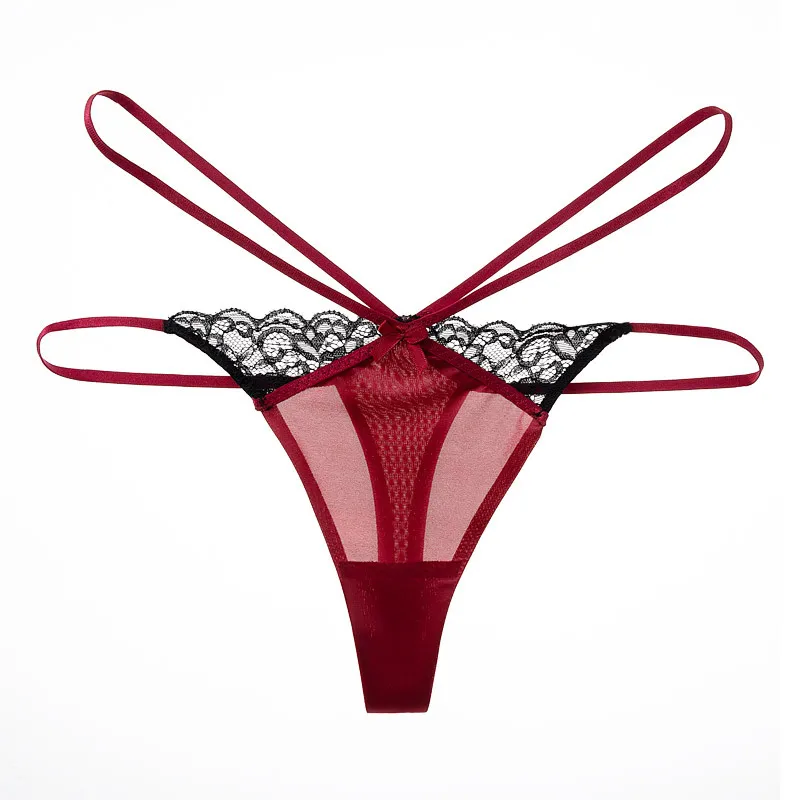 Sexy Lace G-String for Women — Ultra-Thin Cooling Fabric, Invisible Seamless One-Strap Thong