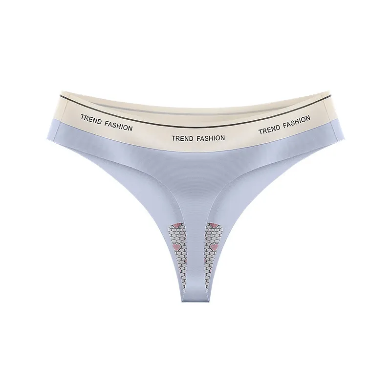 Women's Seamless Sport Thong with Letter Waistband — Cooling Fabric, Seductive, Perfect for Yoga & Active Teens
