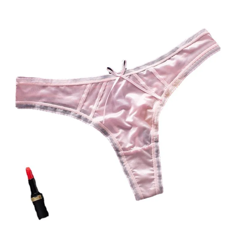 Ladies' Low-Rise Ice-Silk Seamless Lace Thong Underwear, Fitted & Seductive, Unique Western Style Panties