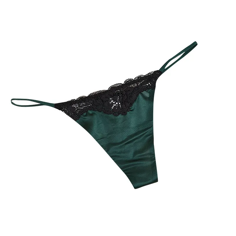 Ladies' Lace Seamless Thong Underwear, One-String G-String, Cooling Fabric, Pure Allure, Cotton Gusset, Invisible Panties