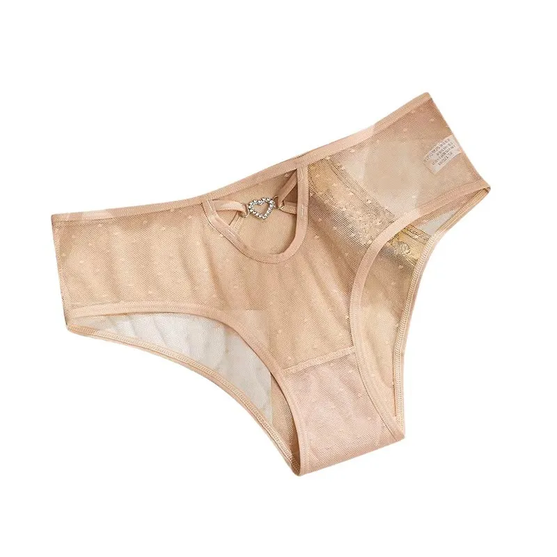 Women's Sheer Lace Thong with Cut-Out Details — Low-Rise, Antibacterial Cotton Gusset, Breathable, Sensual & Romantic Vibe