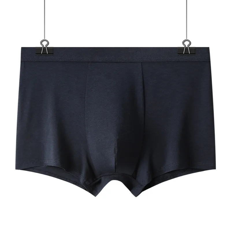 Men's Modal Boxer Briefs with Antibacterial Lining — Mid-Rise, Elastic Waist, Solid Colors, Soft & Breathable Everyday Wear