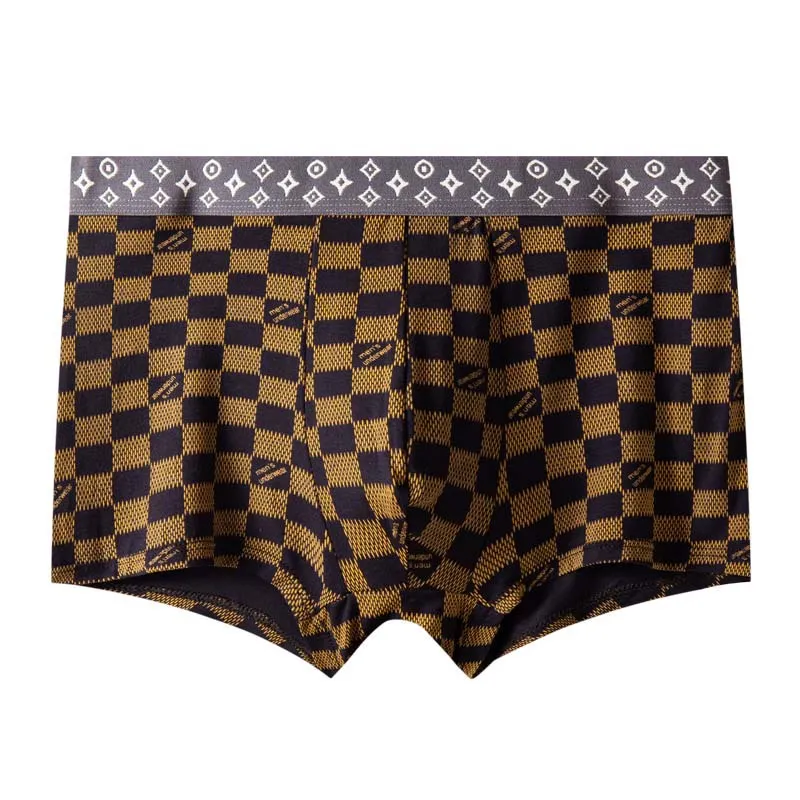 Men's Cooling Microfiber Boxer Briefs with Print — Breathable, Lightweight, Summer Essential, Great for Young Adults