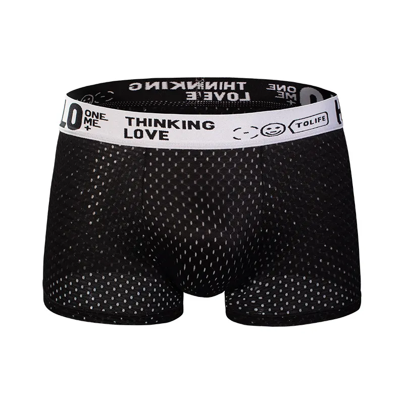 Men's Cooling Mesh Boxer Briefs with Quick-Dry Technology — Breathable, Antibacterial Lining, Soft on Skin, Ideal for Sports & Daily Wear