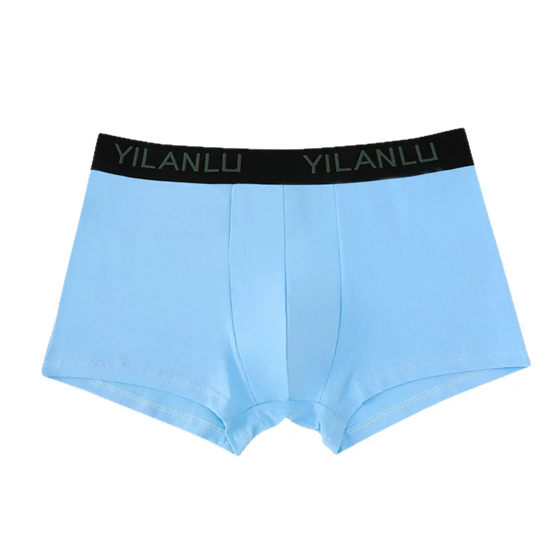 Men's Mid-Rise Combed Cotton Boxer Briefs with Solid Colors — Breathable & Soft, Perfect for Young Adults