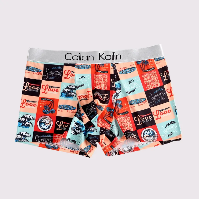 Men's Loose-Fit Cartoon Boxer Briefs with Cooling Fabric — Breathable, Lightweight, Perfect for Students & Young Adults