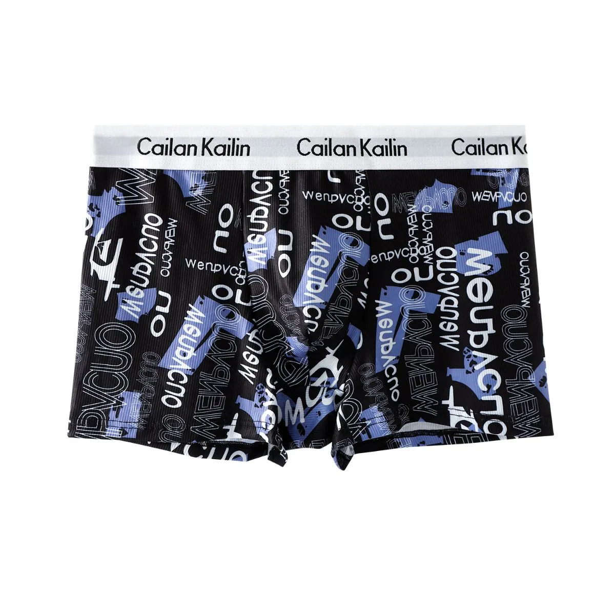 Men's Lightweight Ribbed Boxer Briefs with Cartoon Prints — Trendy, Breathable, Perfect for Students & Young Adults