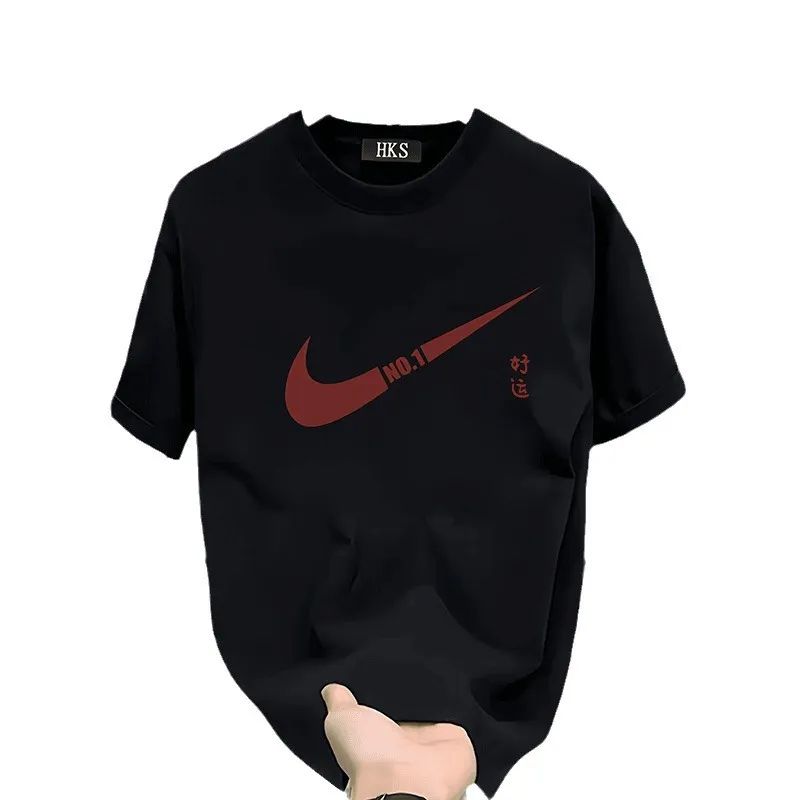 Men's Quick-Dry Graphic Tee with Crew Neck — Slim Fit, Breathable, Moisture-Wicking, Ideal for Gym, Running & Everyday Casual