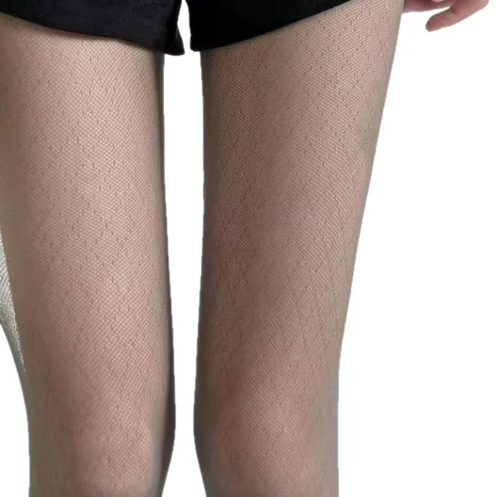 Sexy Argyle Mesh Tights for Women, Sheer Black High-Transparency Pantyhose, Japanese Style Outerwear-Friendly Spring/Autumn Stockings.