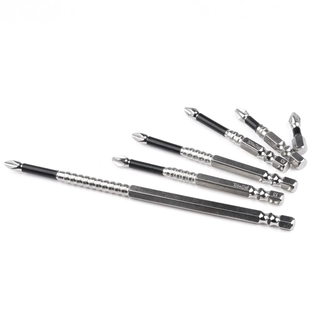K5 S2 Steel Phillips Screwdriver Bits with Strong Magnet — Anti-Slip Design, High-Hardness, 5A Durability, Fits Most Electric Drills