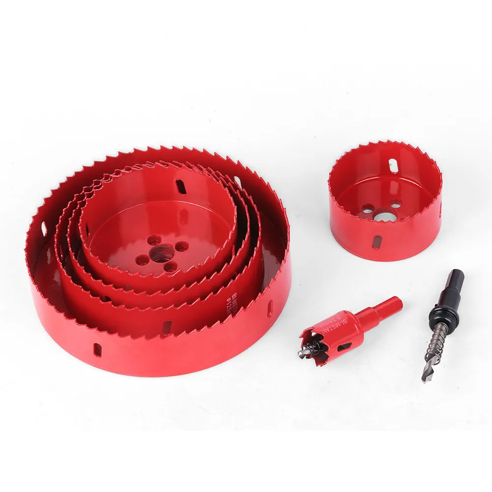 Multi-Material M42 Bi-Metal Hole Saw Set — Ideal for Wood, Steel, Aluminum, Drywall, PVC & Pipes, All-in-One Woodworking Drill Kit