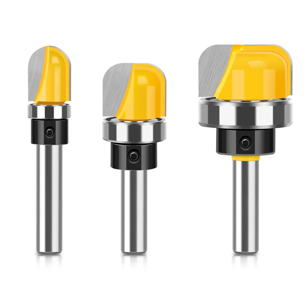 Woodworking Router Bits — Profile Deep Round-Bottom Bit, Round-Bottom Shaping Bit, Engraving Keyhole Slotting Bit, for Trimmers & CNC Routers