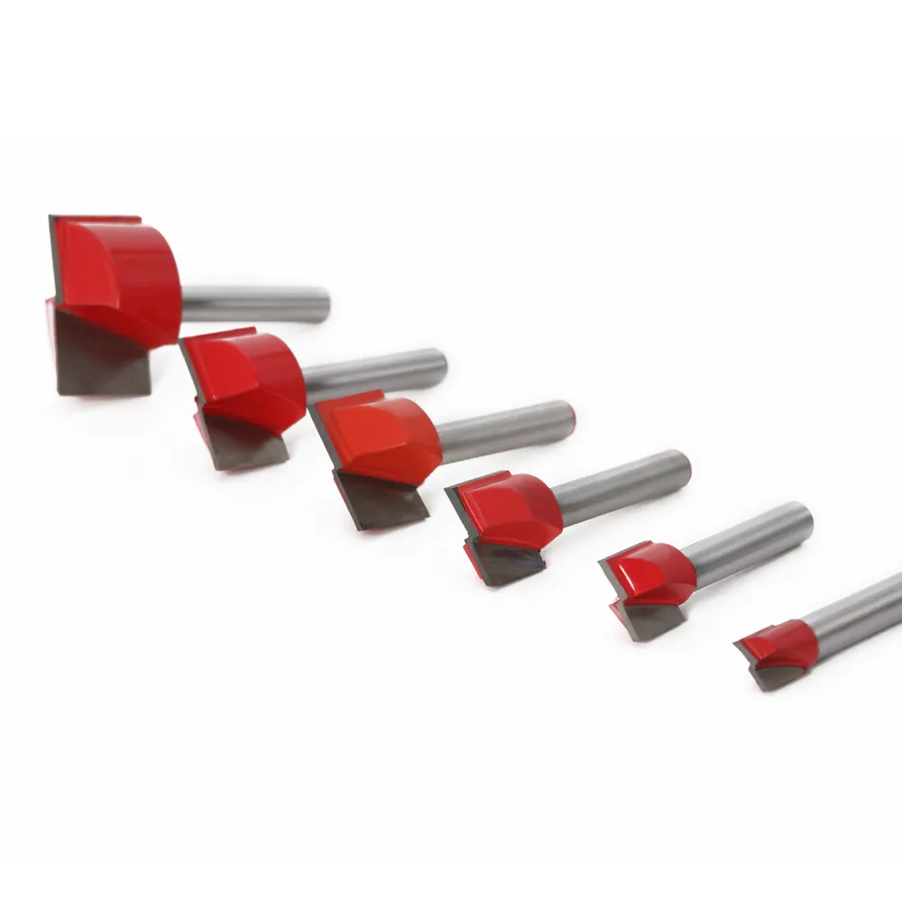 6mm CNC Wood Router Bits, Bottom Cleaning & Chamfering Cutters, Table Milling Bit, Trimmer Tools for Woodworking