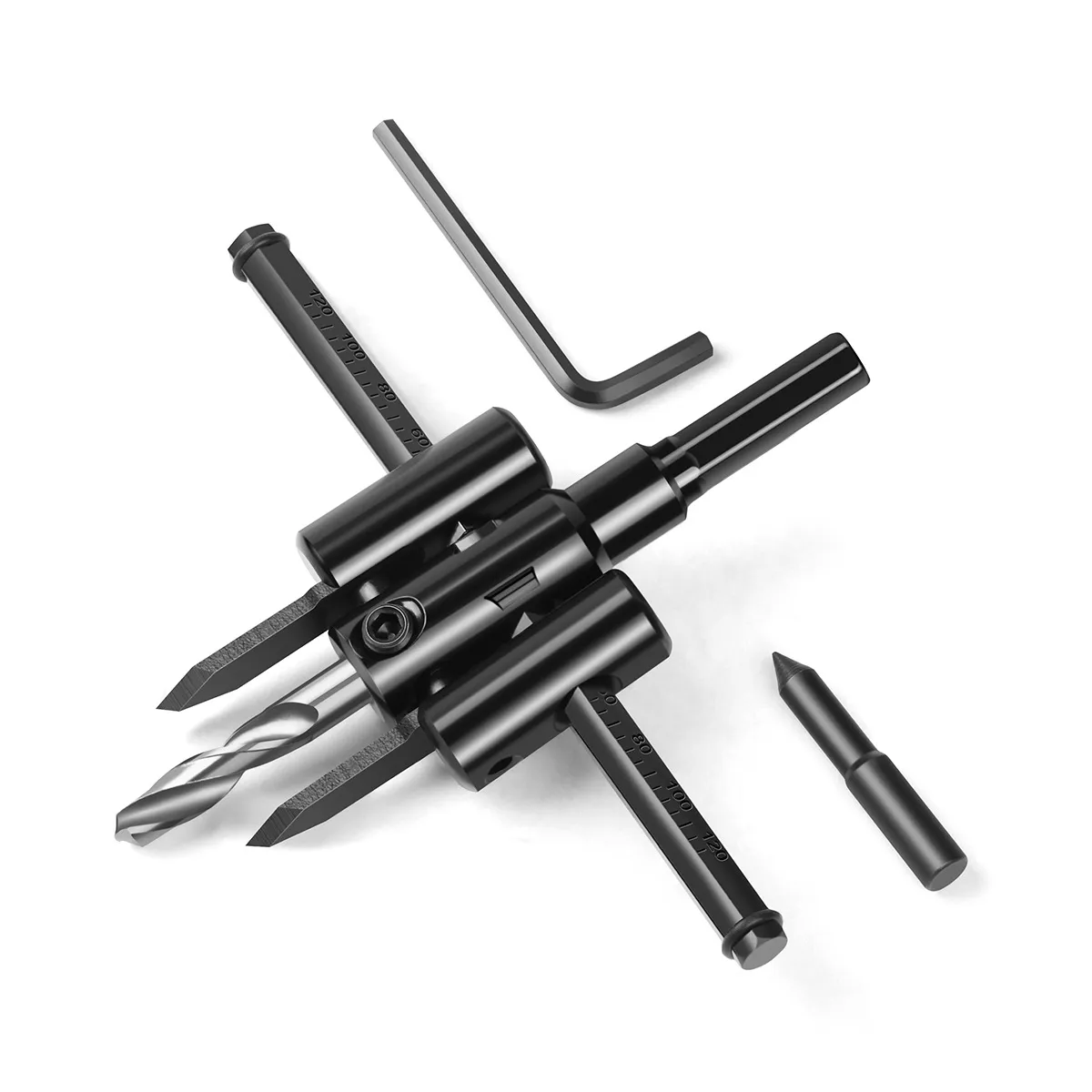 DIY Adjustable Fly Cutter Hole Opener — Speaker Hole Reamer, Woodworking, Plastic, Recessed Light & Integrated Ceiling Hole Cutter