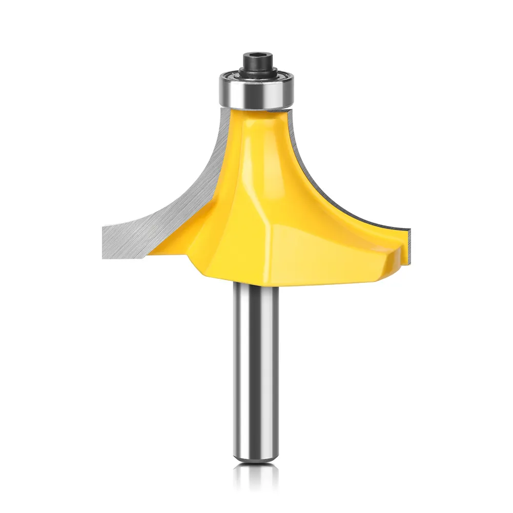 8mm Shank Large Diameter 53mm & 63mm Round-Over Router Bit — Woodworking Chamfering & Radius Cutter, Trimmer Bit