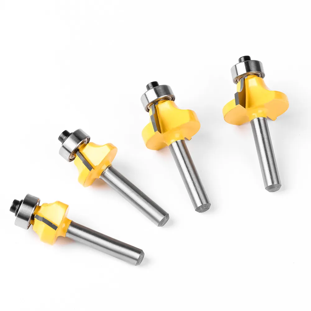 6mm Shank High-Grade Alloy Round-Over & Chamfering Router Bit — Common R-Radius Corner Trimmer Tool