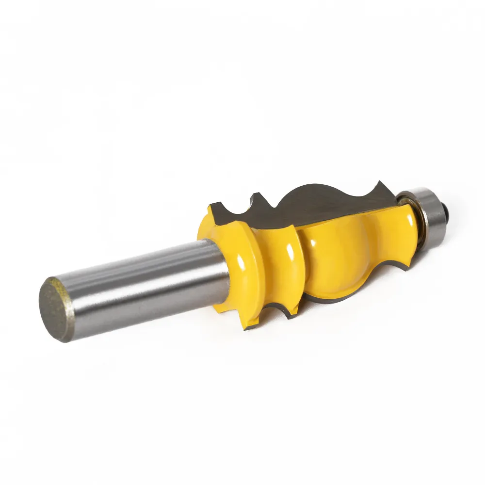 Fish-Tail Handrail Router Bit — Woodworking Trimming, Milling, Carving & Profiling Cutter, with Yellow Coating