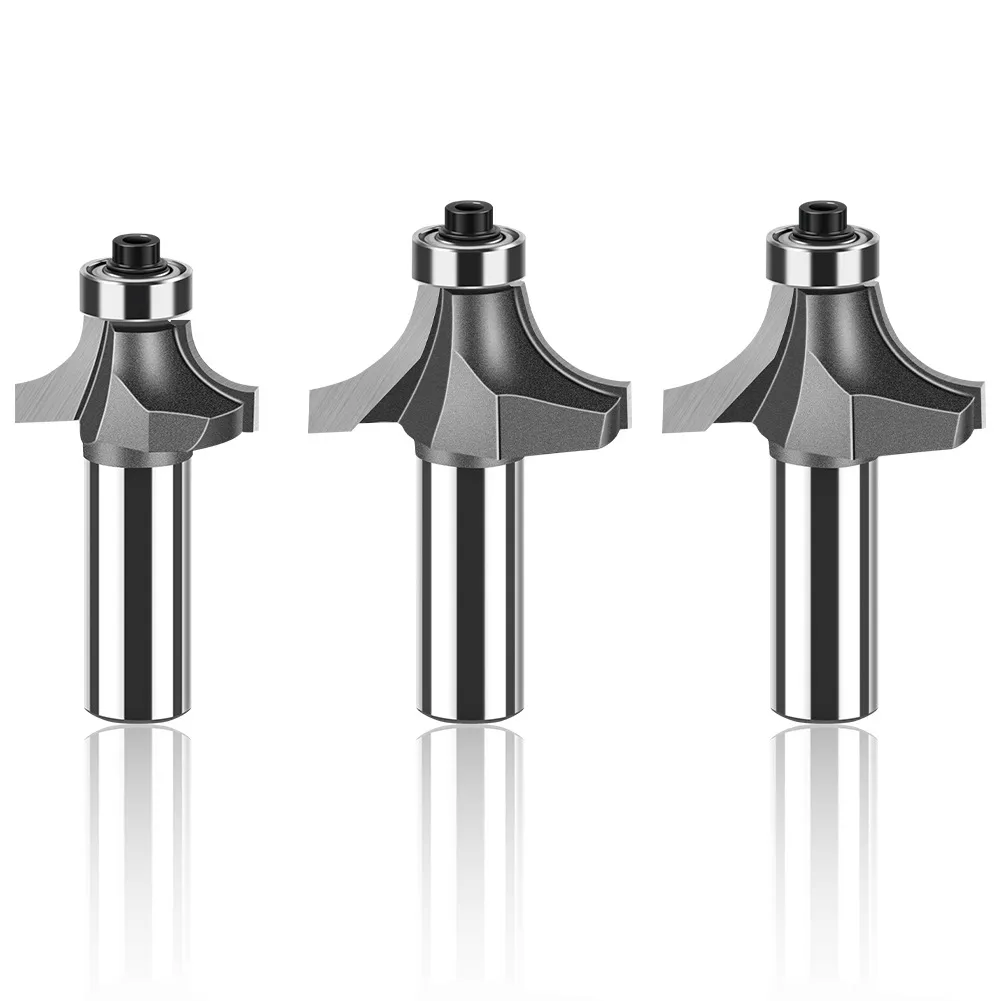 Woodworking Round-Over Router Bit, High-Grade Carbide, Trimmer Edge Rounding Cutter, Common Sizes