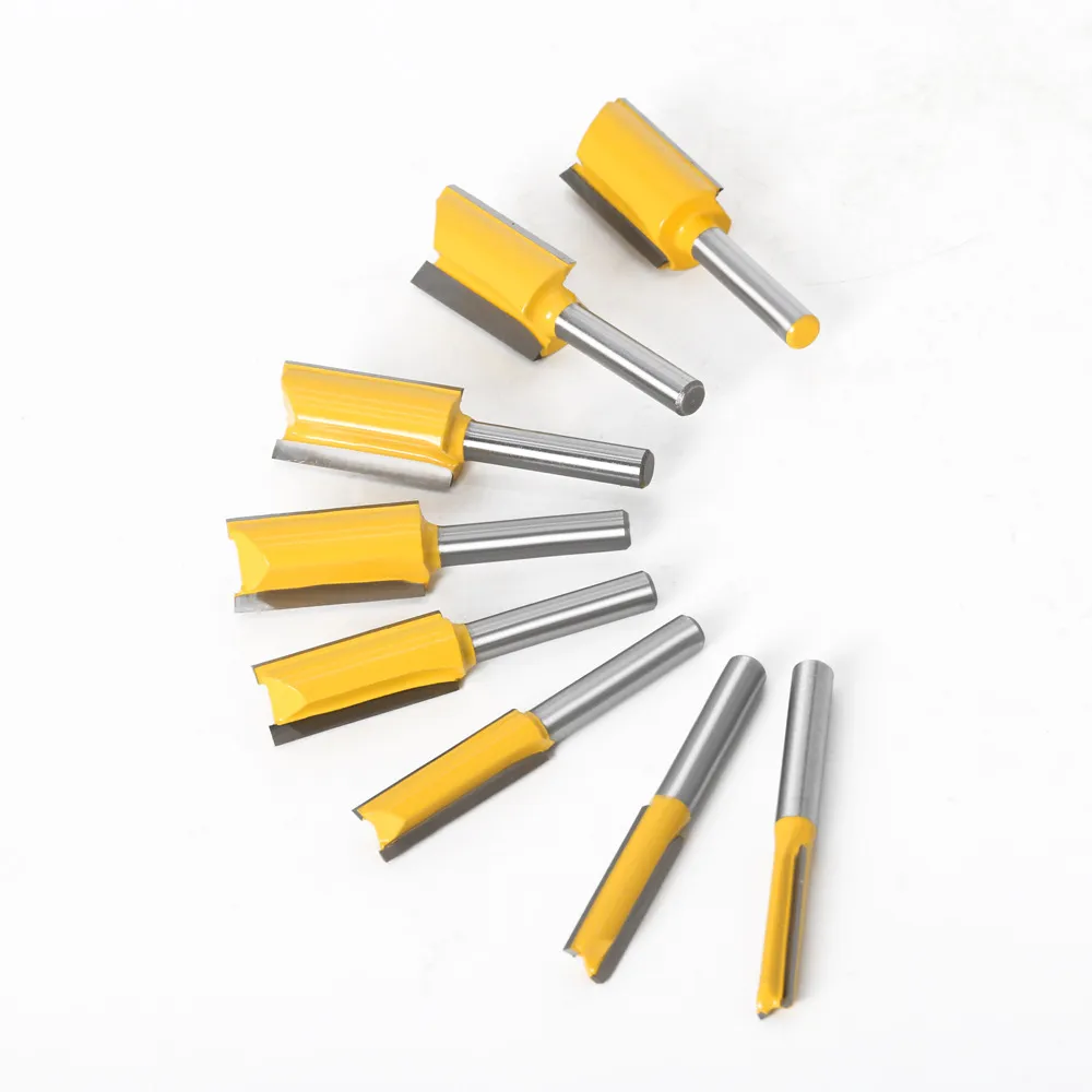 Single/Double-Edge Straight Slotting & Rabbeting Router Bits, Woodworking Trimmer Cutter Set