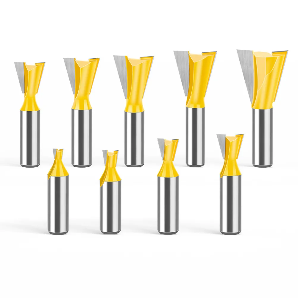 Dovetail & Slotting Router Bit Kit — Woodworking Trimming, Grooving & Rabbeting Cutters for Routers & Engravers
