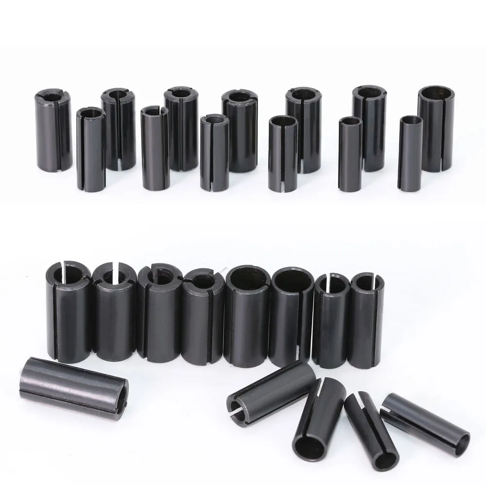 Multi-Size Router Bit Adapter Chuck — Compatible with Engravers, Trimmers, and Wood Routers, Collet Conversion Tool