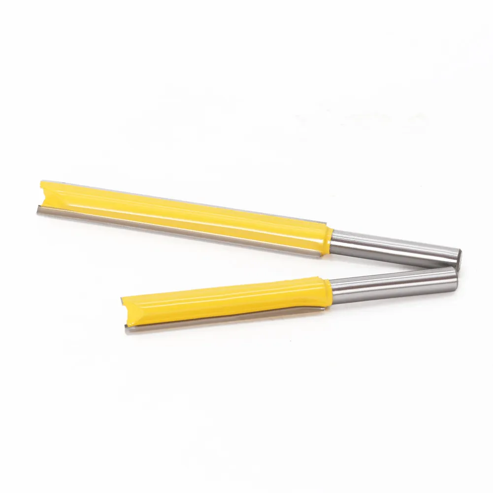 Extra-Long Double-Cut Straight Router Bit — Ideal for Deep Trimming, Edge Profiling, and Grooving with Wood Trimmers