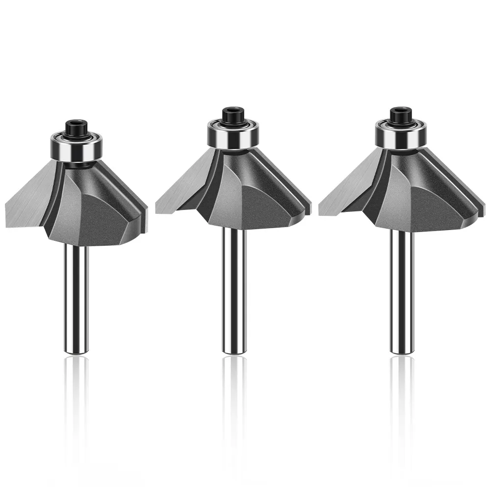 45° Chamfer Router Bit – Woodworking Trimmer Cutter Head for Beveling, Edge Chamfering & Engraving
