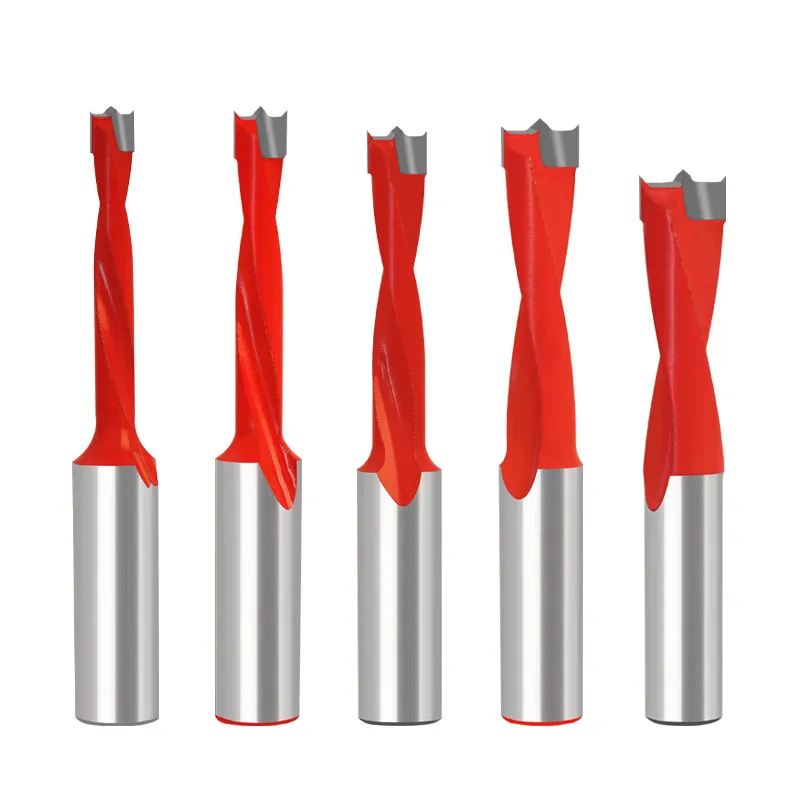 Tungsten Carbide Woodworking Drill Bit Set – Reversible Rotation Boring Bits for Line Boring Machines, Hole Cutting, and 3-in-1 Cam Lock Hinge Drilling