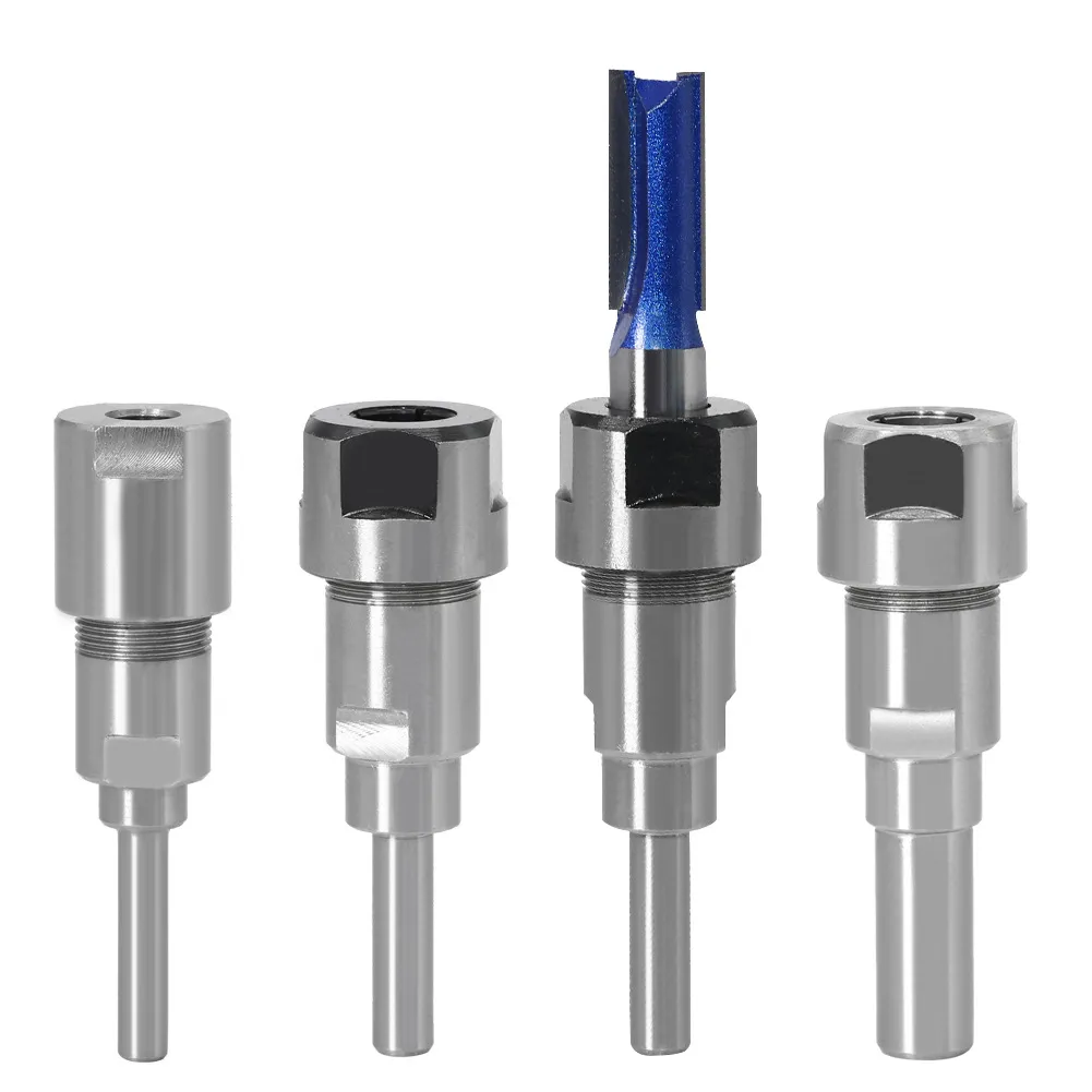 Router & Trimmer Extension Shaft Adapter – Long Reach Collet Extension Bar for CNC Engraving, Woodworking, and Carving Accessories