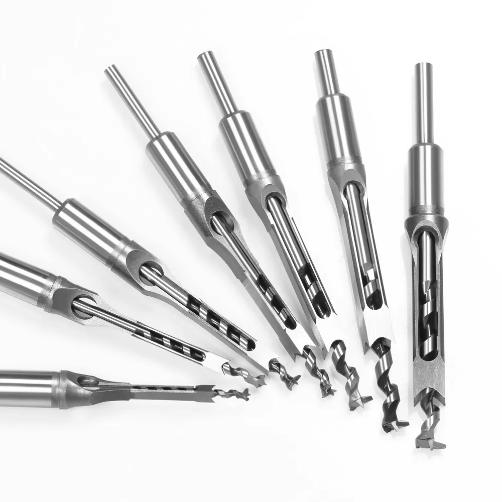 Woodworking Square Hole Mortise Bit Set – Includes Countersink Drill Bits, Center/Pilot Drills, and Hole Saws for Furniture & Cabinet Making