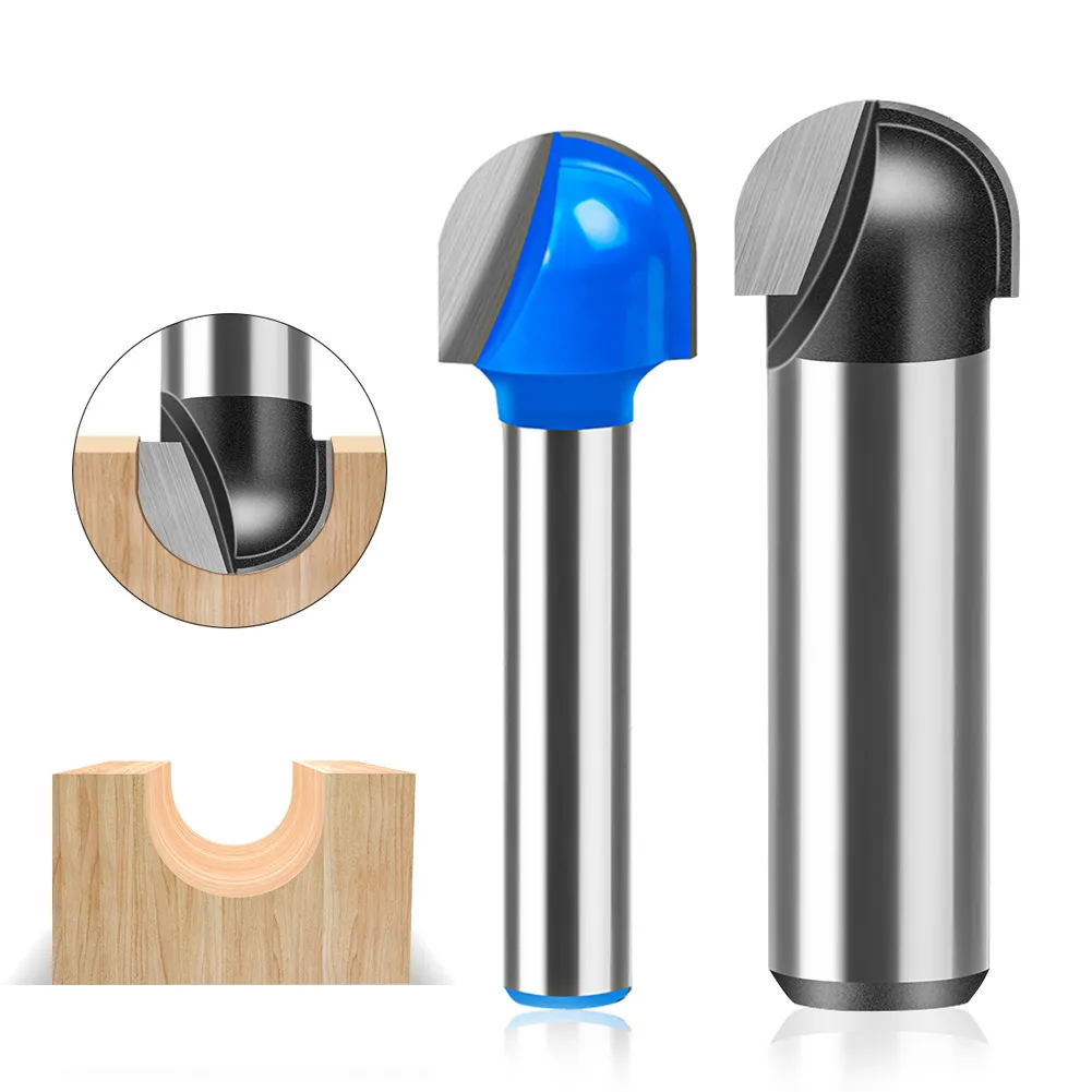 Round Nose / Round Bottom Router Bit – Woodworking Grooving & Hollowing Cutter for Trimmers, CNC Engraving, and Routers (Electric Wood Milling)