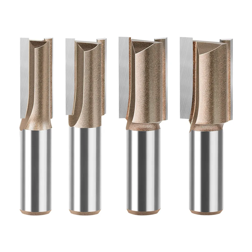 Professional Straight Router Bit Set – Single‑Flute & 2‑Flute Carbide Tipped Cutters for Woodworking Grooving, Slotting, and Edge Trimming